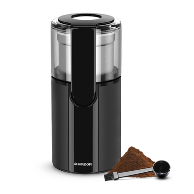 Zwart Kruid Elektrisch Mini Coffee Grinder 110V 220V Ruw of Fijn met Removeable-Kop