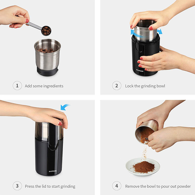 De fijne Molen Machine 70g van de Poeder Elektrische Noot Verwijderbaar voor Koffie Bean Nuts Garlic Sasil
