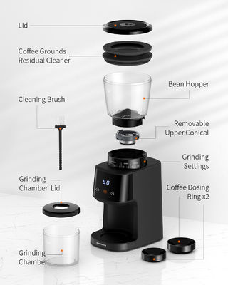 Het zwarte Homeuse-CITIZENSE BAND van Ce ETL van Koffiebean burr grinder electric particle size