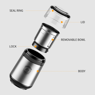De Koffie Bean Grinder Machine Removable Bowl Draagbaar Elektrisch Burr Grinder van het graankruid