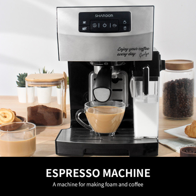 ABS Koffiemachine met van de de Koffiecappuccino van Melkfrother SS304 Enige de Espressomaker van Latte