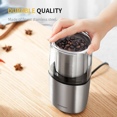 Roestvrije staal van de Koffiemolenremovable spice grinder van de Corse het Fijne Douane