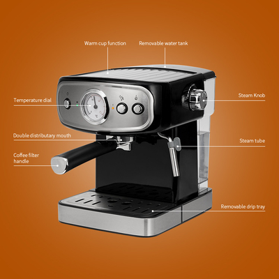 1500ml elektrische Elektrische de Espressomaker van de 15 Barcappuccino van het KopKoffiezetapparaat US120V