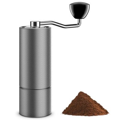 Zilveren Handcnc van de Handkoffiemolen Scherpe Capaciteit 25g Handbediend Elektrisch Burr Grinder