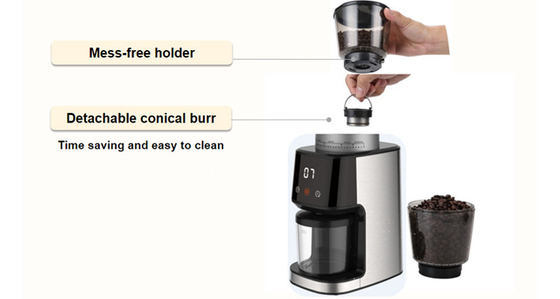 Stille Kegel de Motorespresso die van Burr Coffee Grinder 165W 275g gelijkstroom Machine maken