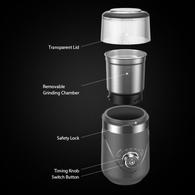 ABS Draagbare van het staalsafty van Bean Grinder Stainless van het het Slot Elektrische Huis de Espressomolen