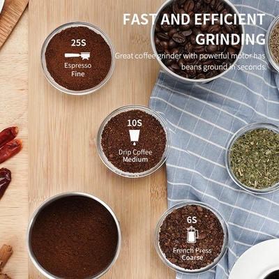 ODM Kleine Elektrische Koffie Bean Grinder ETL UL Mini Electric Coffee Maker 2 Removeable-Koppen