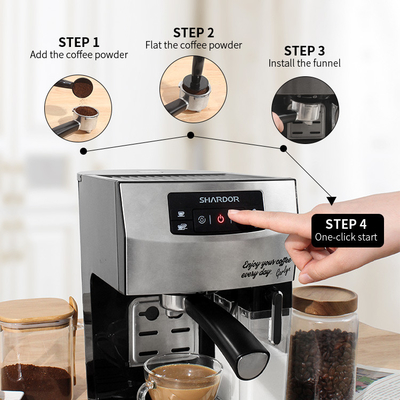 OEM ODM de Multifunctionele van de het One Touch1450w Cappuccino van de Koffiemachine Machines van de de Koffieespresso