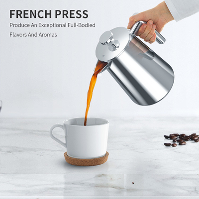 34OZ de dubbele Muur isoleerde de Franse Klassieke Stijl SS304 van het PersKoffiezetapparaat