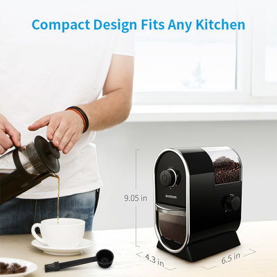 De Koffie Malende Machine van Mini Black Burr Coffee Grinder 100W voor Huis