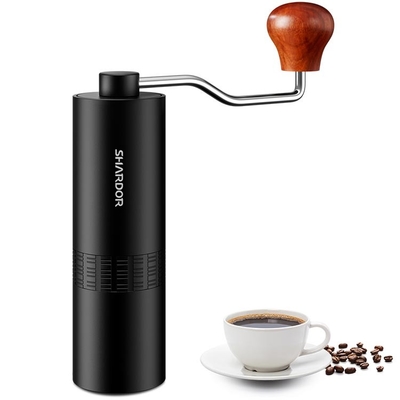 Het regelbare Draagbare Handstaal Burr Grinder van Koffiemolenaluminum alloy stainless