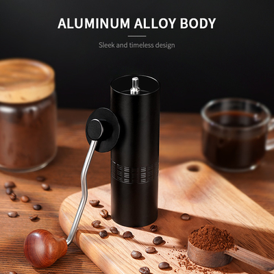 Het regelbare Draagbare Handstaal Burr Grinder van Koffiemolenaluminum alloy stainless